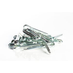 Hammerlock Cotter Pin, Steel, Zinc Finish, 0.375" Head Diameter, 3/8 x 3"